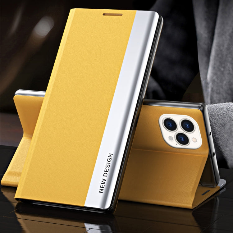 Side Electroplated Magnetic Ultra-Thin Horizontal Flip Leather Case with Holder, For iPhone 13 Pro Max, For  IPhone 13 Pro, For iPhone 13