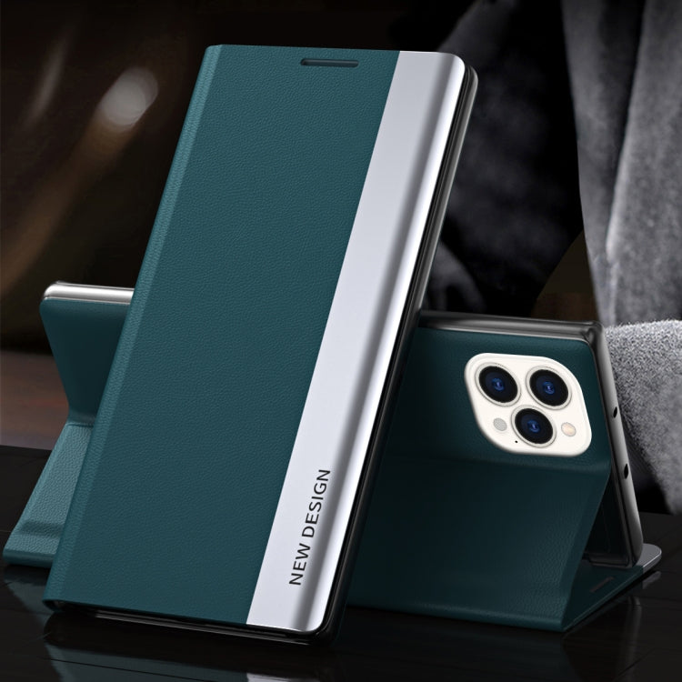 Side Electroplated Magnetic Ultra-Thin Horizontal Flip Leather Case with Holder, For iPhone 13 mini