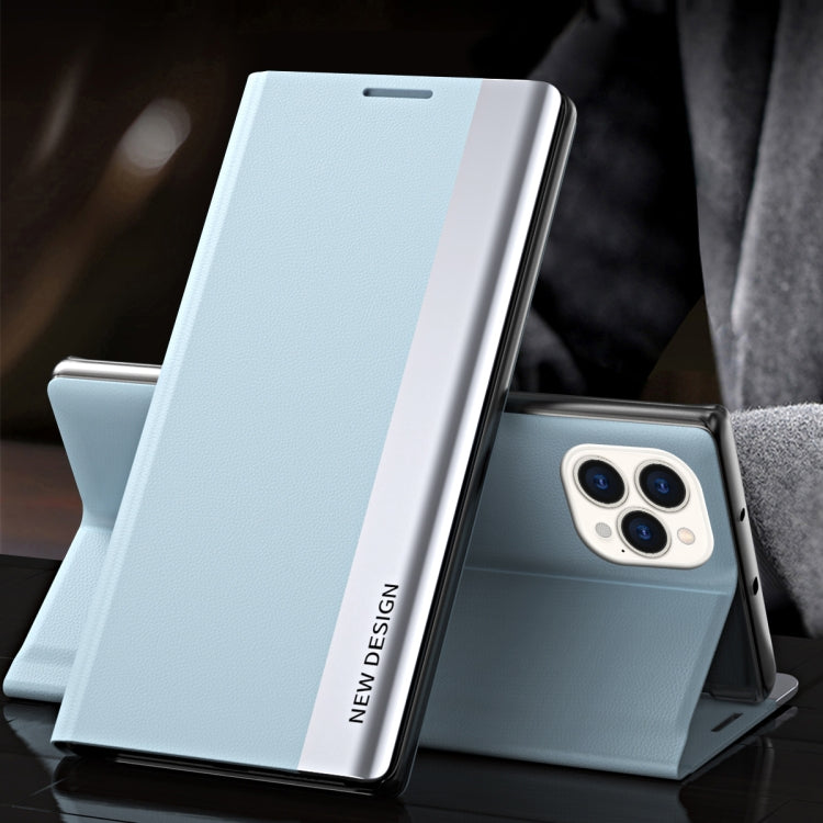 Side Electroplated Magnetic Ultra-Thin Horizontal Flip Leather Case with Holder, For iPhone 13 mini