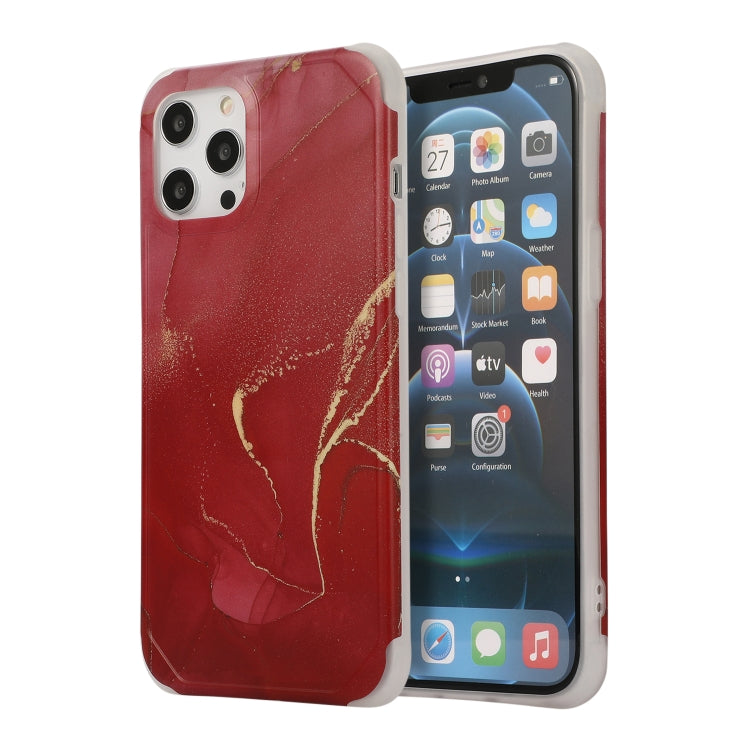 Four Corners Shocproof Flow Gold Marble IMD Back Cover Case, For iPhone 13 Pro Max, For iPhone 13 Pro, For iPhone 13, For iPhone 13 mini