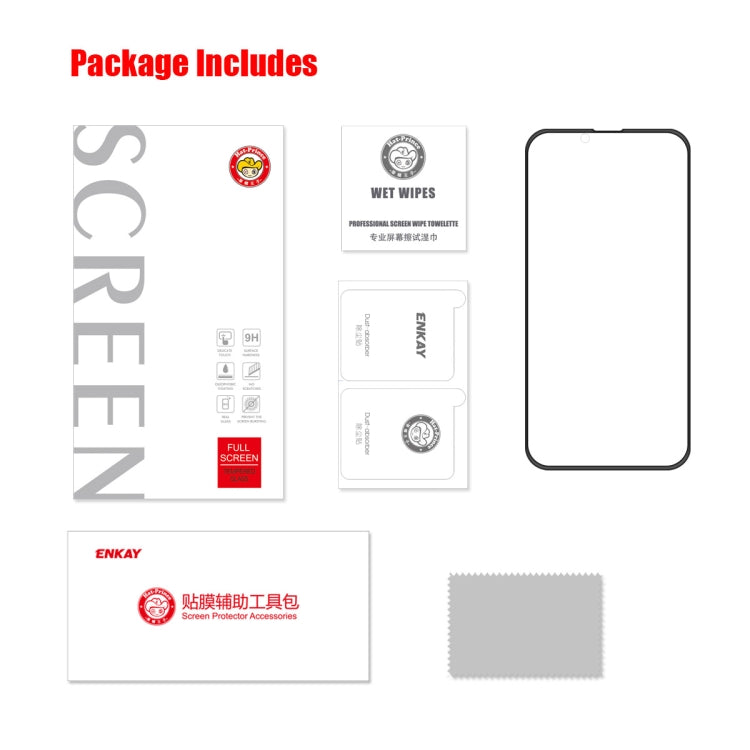 ENKAY Hat-Prince Anti-drop Full Glue Tempered Glass Full Screen Film Anti-fall Protector, For iPhone 13 mini (1 PC), (For iPhone 13 / 13 Pro 1 PC), For iPhone 13 Pro Max(1 PC)