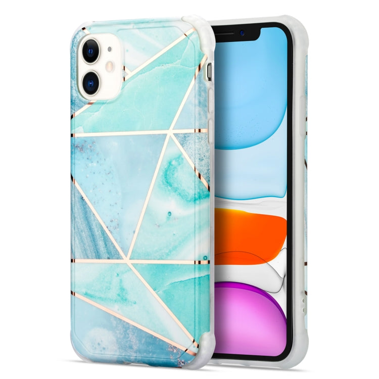 Electroplating Matching Marble IMD Four-Corner TPU Shockproof Case, For iPhone 13 Pro Max, For iPhone 13 Pro, For iPhone 13, For iPhone 13 mini