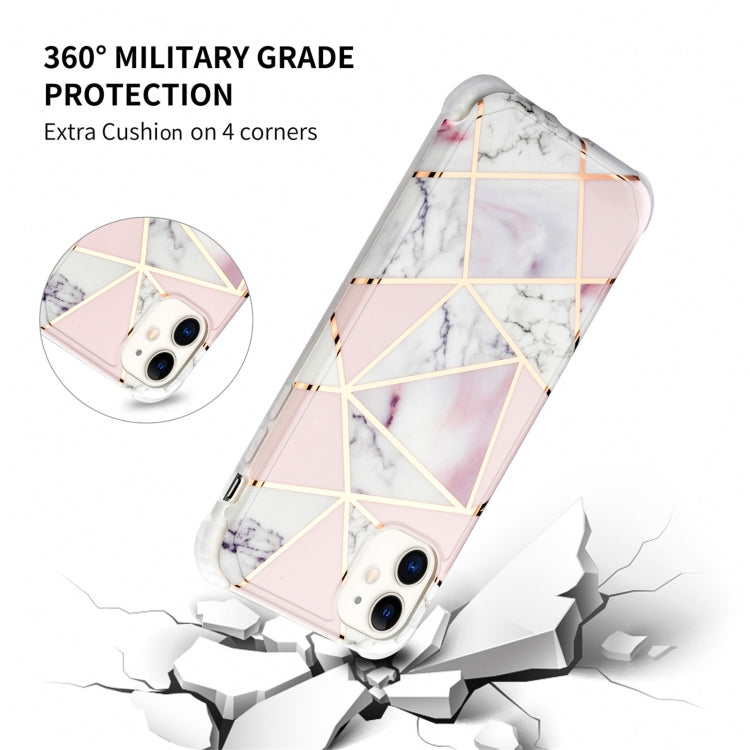 Electroplating Matching Marble IMD Four-Corner TPU Shockproof Case, For iPhone 13 Pro Max, For iPhone 13 Pro, For iPhone 13, For iPhone 13 mini