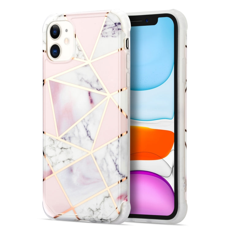Electroplating Matching Marble IMD Four-Corner TPU Shockproof Case, For iPhone 13 Pro Max, For iPhone 13 Pro, For iPhone 13, For iPhone 13 mini