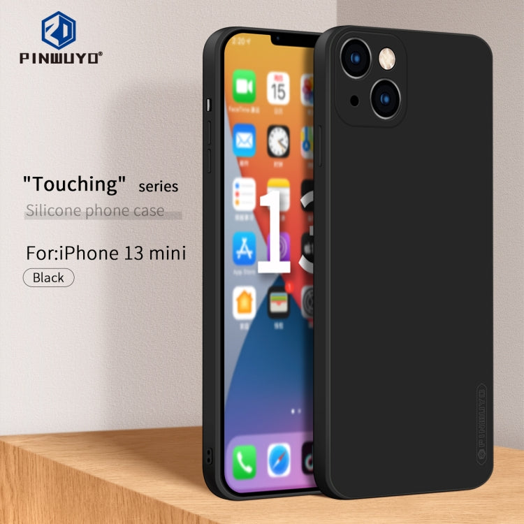 PINWUYO Touching Series Liquid Silicone TPU Shockproof Case, For iPhone 13 mini