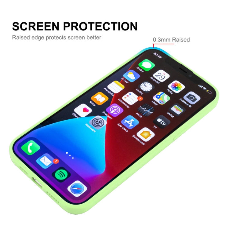 Hat-Prince ENKAY Liquid Silicone Shockproof Protective Case Drop Protection Cover + Full Coverage Tempered Glass Protector Film for iPhone 13 mini, For iPhone 13 mini