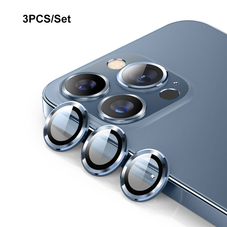 ENKAY Hat-Prince Aluminium Alloy + Tempered Glass Camera Lens Cover Film Ring for iPhone 13 Pro / 13 Pro Max