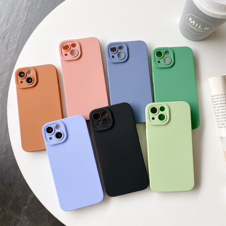Straight-Edge Solid Color Liquid Silicone Shockproof Full Coverage Protective Case, For iPhone 13, For iPhone 13 Pro, For iPhone 13 Pro Max