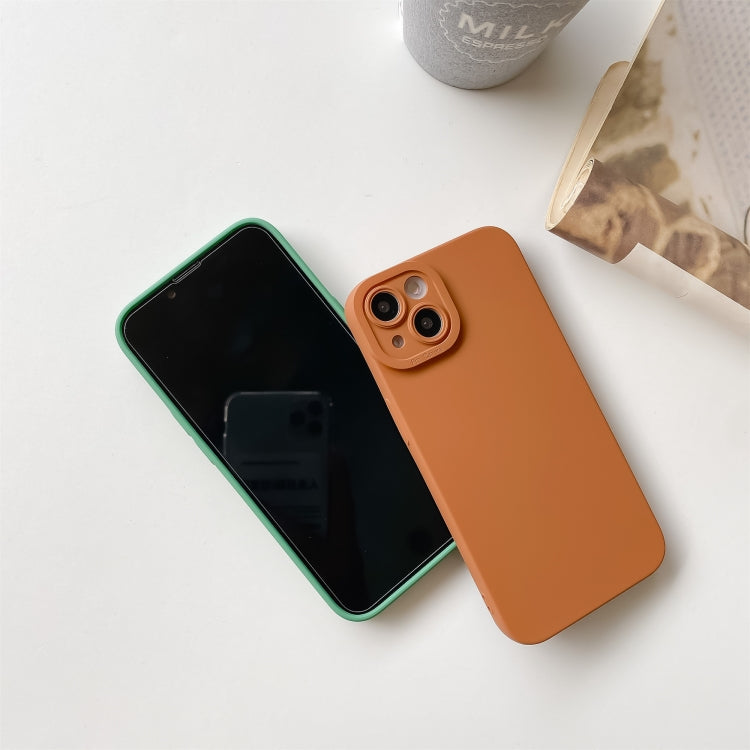 Straight-Edge Solid Color Liquid Silicone Shockproof Full Coverage Protective Case, For iPhone 13, For iPhone 13 Pro, For iPhone 13 Pro Max