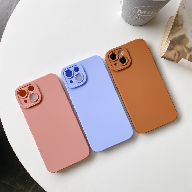 Straight-Edge Solid Color Liquid Silicone Shockproof Full Coverage Protective Case, For iPhone 13, For iPhone 13 Pro, For iPhone 13 Pro Max