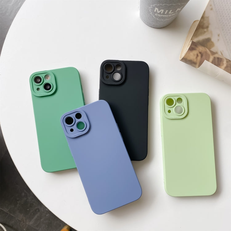 Straight-Edge Solid Color Liquid Silicone Shockproof Full Coverage Protective Case, For iPhone 13, For iPhone 13 Pro, For iPhone 13 Pro Max