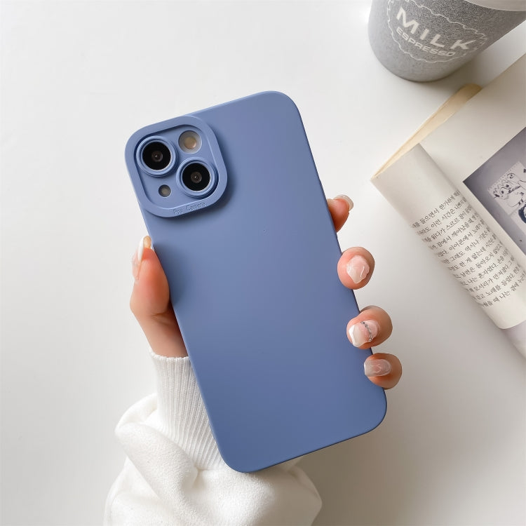 Straight-Edge Solid Color Liquid Silicone Shockproof Full Coverage Protective Case, For iPhone 13, For iPhone 13 Pro, For iPhone 13 Pro Max