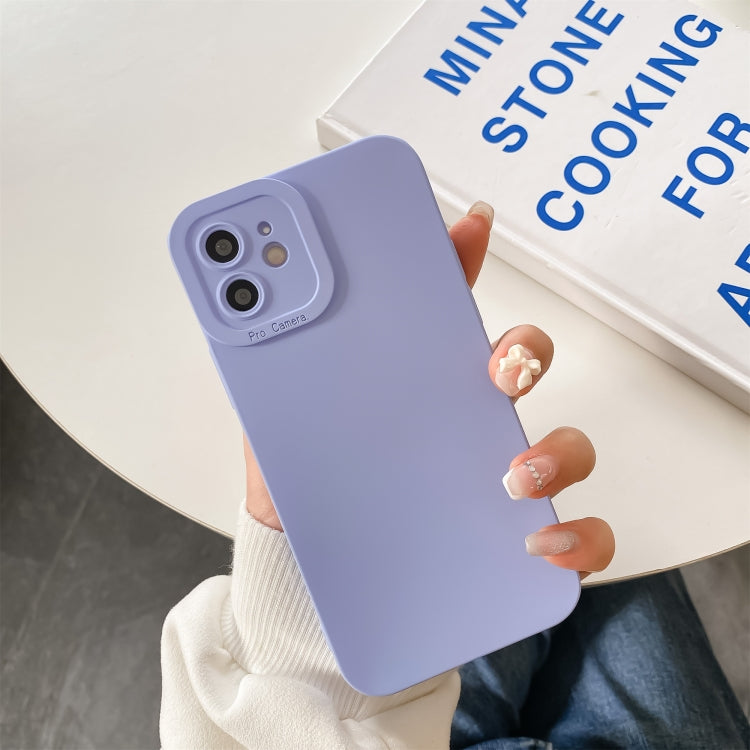 Straight-Edge Solid Color Liquid Silicone Shockproof Full Coverage Protective Case, For iPhone 12, For iPhone 11 Pro, For iPhone 12 Pro