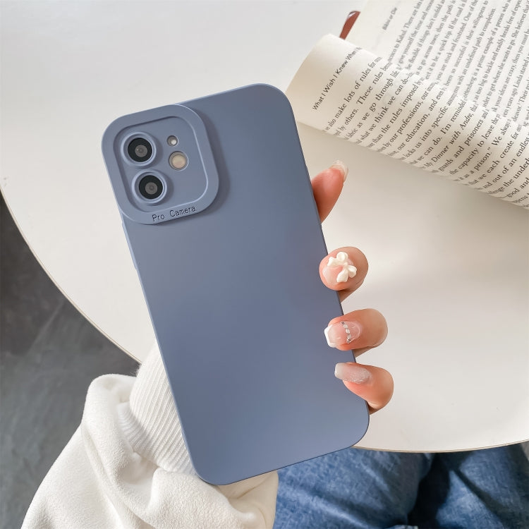 Straight-Edge Solid Color Liquid Silicone Shockproof Full Coverage Protective Case, For iPhone 12, For iPhone 11 Pro, For iPhone 12 Pro
