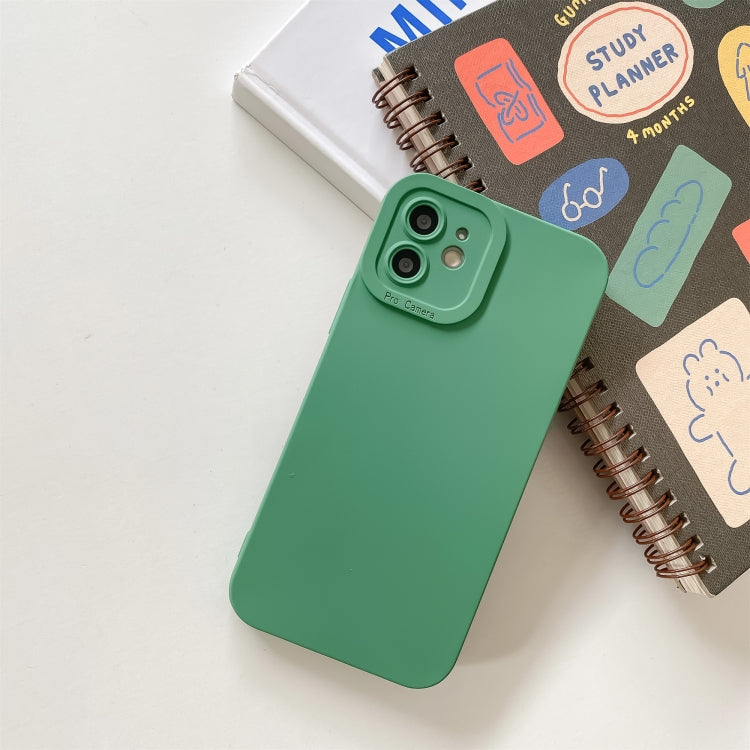 Straight-Edge Solid Color Liquid Silicone Shockproof Full Coverage Protective Case, For iPhone 12, For iPhone 11 Pro, For iPhone 12 Pro