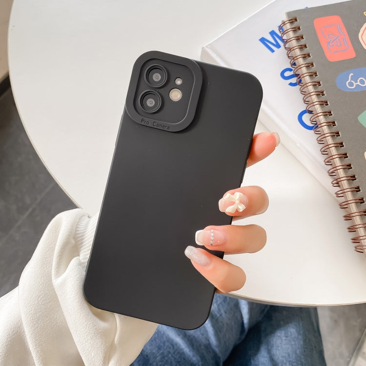 Straight-Edge Solid Color Liquid Silicone Shockproof Full Coverage Protective Case, For iPhone 12, For iPhone 11 Pro, For iPhone 12 Pro