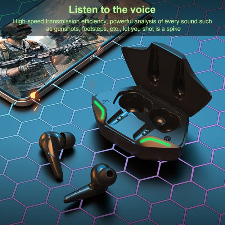 TWS-G11 Bluetooth 5.0 Low Latency TWS Stereo Gaming Earphone with Cool LED