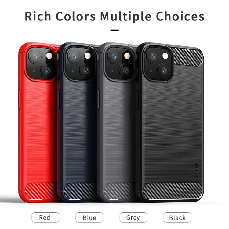 MOFI Gentleness Series Brushed Texture Carbon Fiber Soft TPU Case, For iPhone 13 mini, For iPhone 13, For iPhone 13 Pro, For iPhone 13 Pro Max