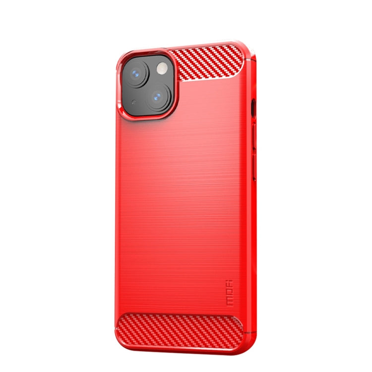 MOFI Gentleness Series Brushed Texture Carbon Fiber Soft TPU Case, For iPhone 13 mini, For iPhone 13, For iPhone 13 Pro, For iPhone 13 Pro Max