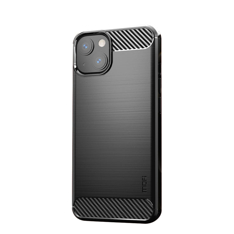 MOFI Gentleness Series Brushed Texture Carbon Fiber Soft TPU Case, For iPhone 13 mini, For iPhone 13, For iPhone 13 Pro, For iPhone 13 Pro Max