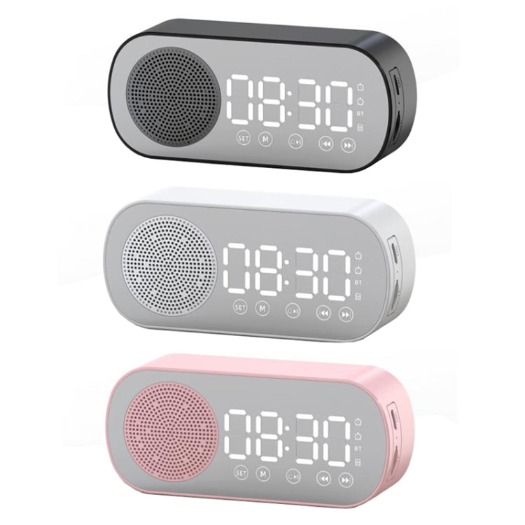 Z7 Digital Bluetooth 5.0 Speaker Multi-function Mirror Alarm Clock FM Radio, Z7 (White), Z7 (Pink), Z7 (Black)