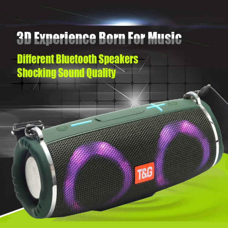 T&G TG642 RGB Light Waterproof Portable Bluetooth Speaker Support FM / TF Card, TG642