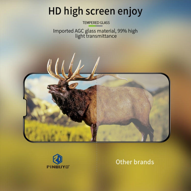 PINWUYO 9H 3D Curved Full Explosion-proof Tempered Glass Film, For iPhone 14, For iPhone 14 Plus, For iPhone 14 Pro, For iPhone 14 Pro Max