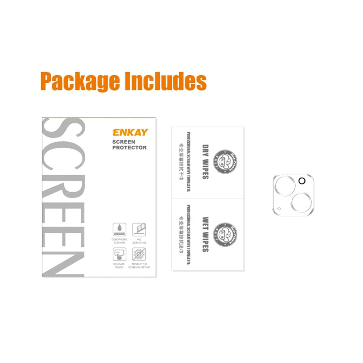 ENKAY Hat-Prince 9H Rear Camera Lens Tempered Glass Film for iPhone 13 / 13 mini, For iPhone 13(1 PC), For iPhone 13(2pcs)