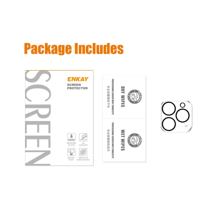 ENKAY Hat-Prince 9H Rear Camera Lens Tempered Glass Film for iPhone 13 Pro / 13 Pro Max, (1 PC), (2pcs)