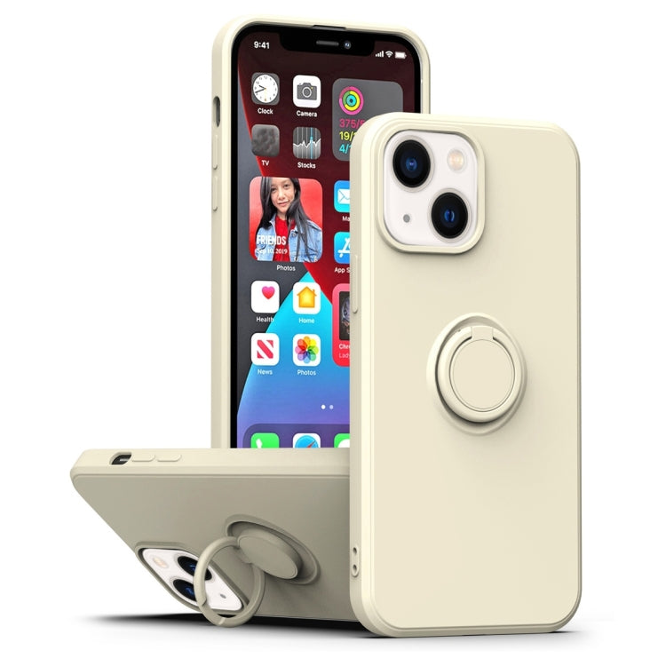 Ring Kickstand Silicone Phone Case, For iPhone 14
