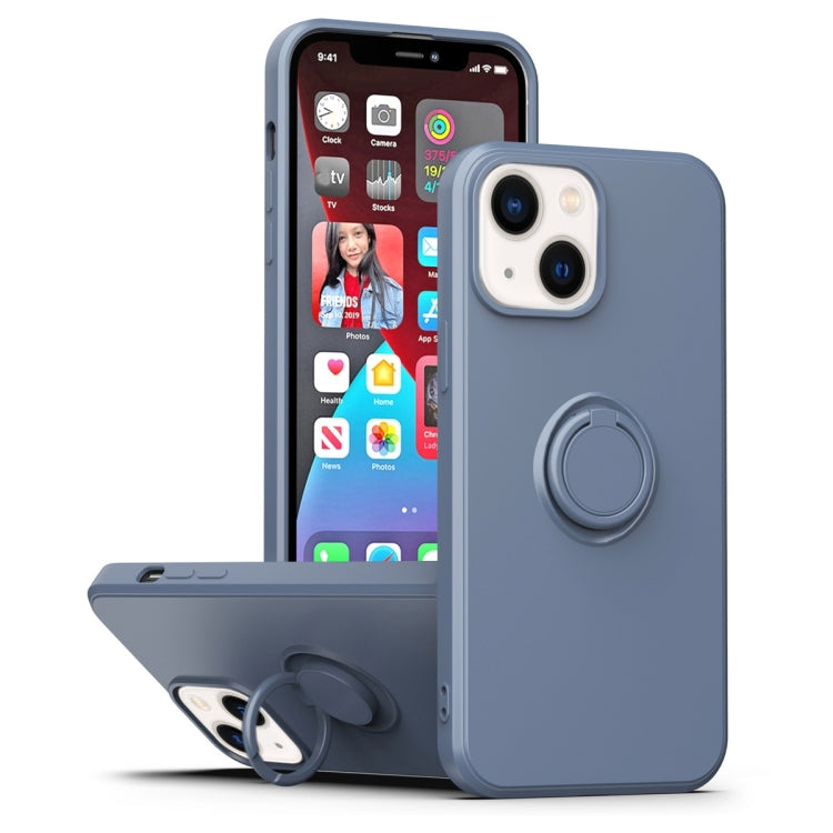 Ring Kickstand Silicone Phone Case, For iPhone 14