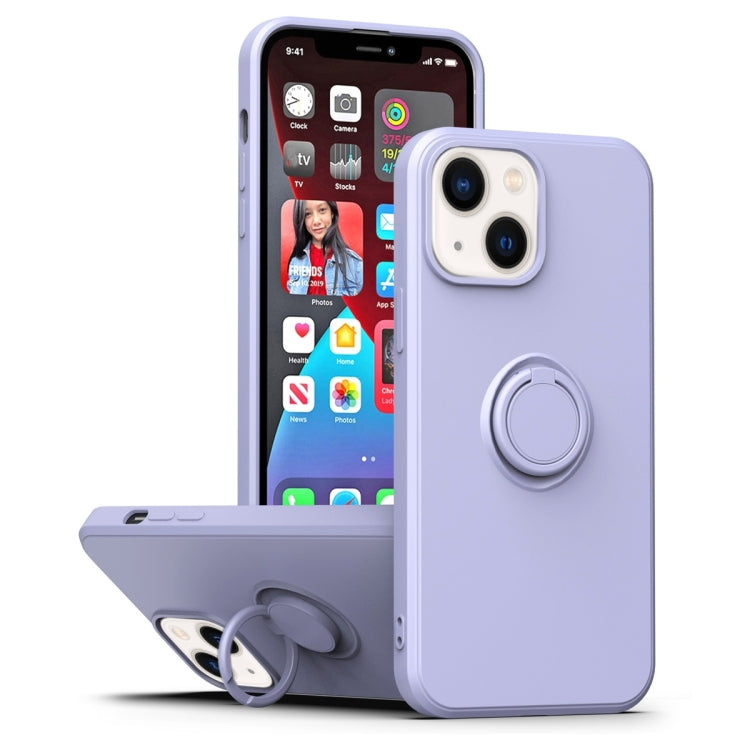 Ring Kickstand Silicone Phone Case, For iPhone 14