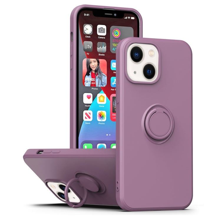 Ring Kickstand Silicone Phone Case, For iPhone 14