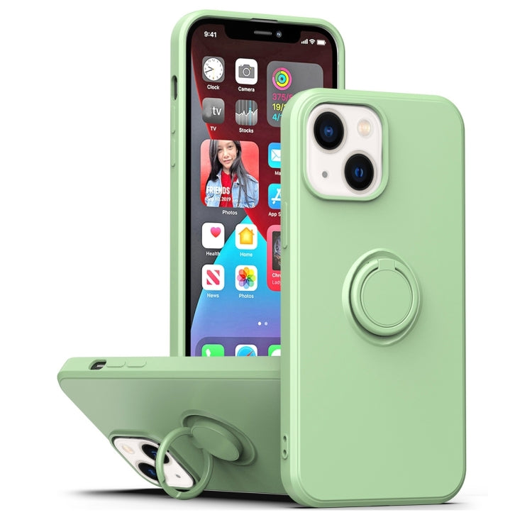 Ring Kickstand Silicone Phone Case, For iPhone 14