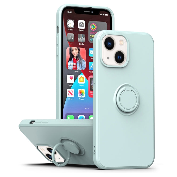 Ring Kickstand Silicone Phone Case, For iPhone 14