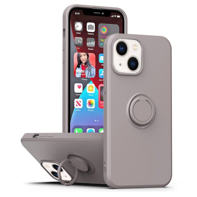 Ring Kickstand Silicone Phone Case, For iPhone 14