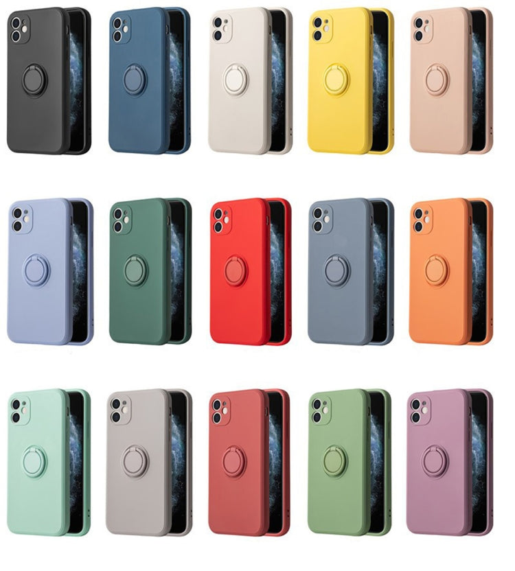 Ring Kickstand Silicone Phone Case, For iPhone 14