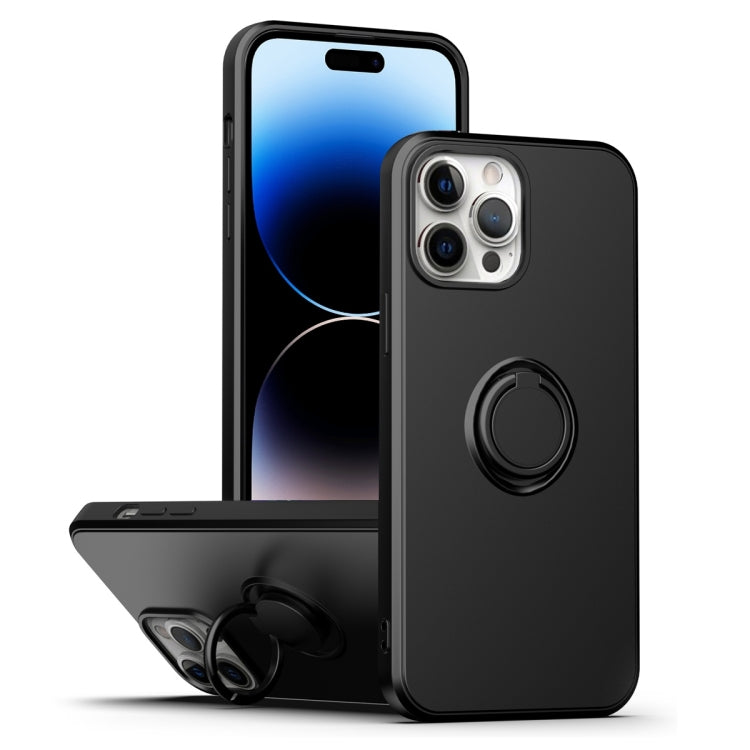 Ring Kickstand Silicone Phone Case, For iPhone 14 Pro Max