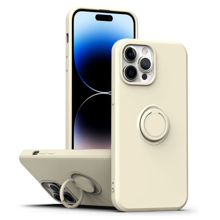 Ring Kickstand Silicone Phone Case, For iPhone 14 Pro Max
