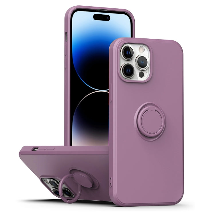 Ring Kickstand Silicone Phone Case, For iPhone 14 Pro Max