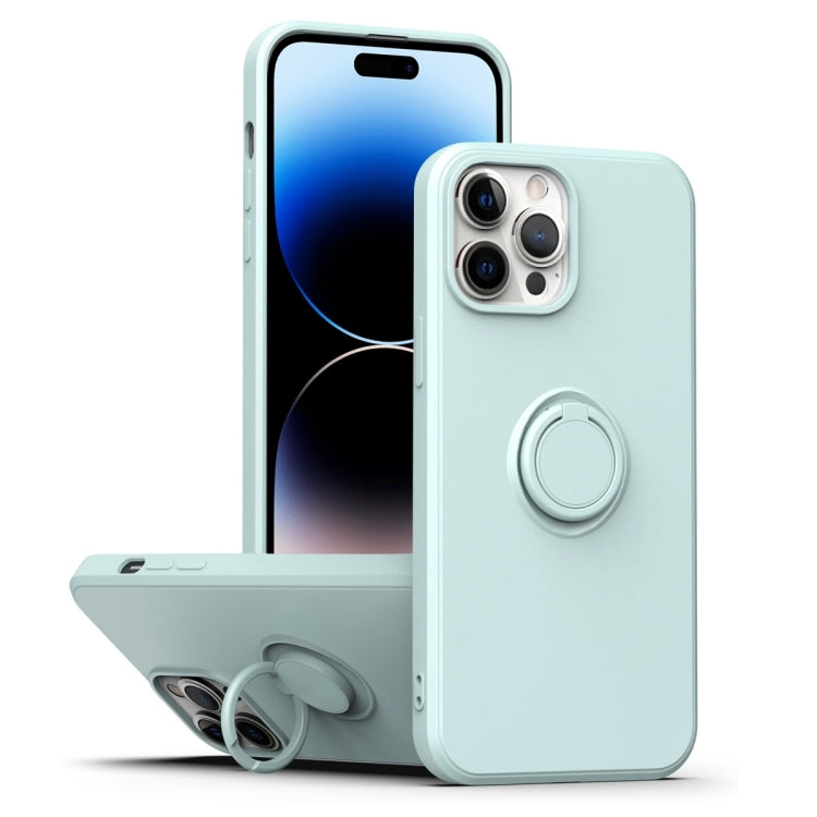 Ring Kickstand Silicone Phone Case, For iPhone 14 Pro Max