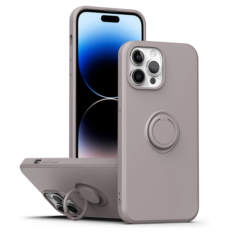 Ring Kickstand Silicone Phone Case, For iPhone 14 Pro Max