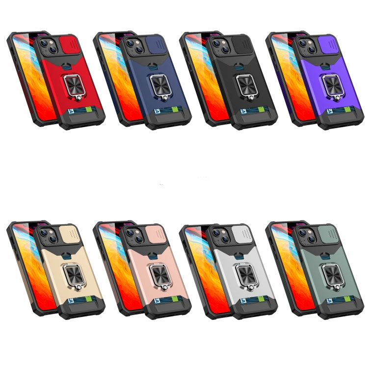 Sliding Camshield Card Phone Case, For iPhone 14, For iPhone 14 Pro, For iPhone 14 Pro Max