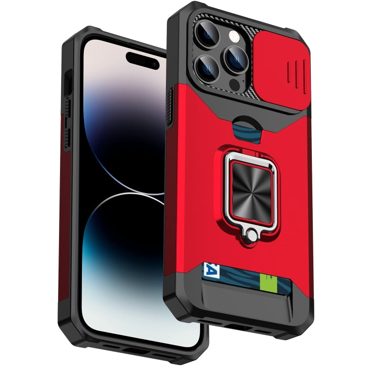 Sliding Camshield Card Phone Case, For iPhone 14, For iPhone 14 Pro, For iPhone 14 Pro Max