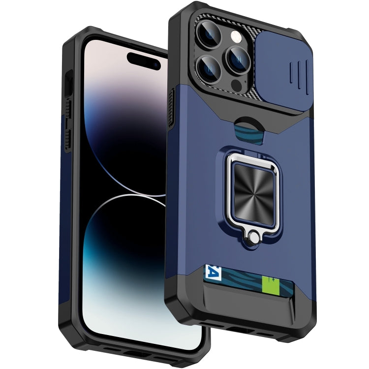 Sliding Camshield Card Phone Case, For iPhone 14, For iPhone 14 Pro, For iPhone 14 Pro Max