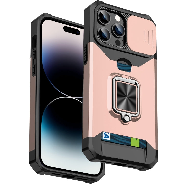 Sliding Camshield Card Phone Case, For iPhone 14, For iPhone 14 Pro, For iPhone 14 Pro Max