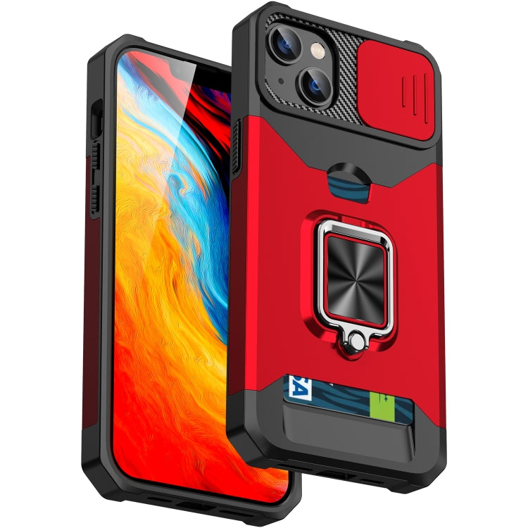 Sliding Camshield Card Phone Case, For iPhone 14 Plus