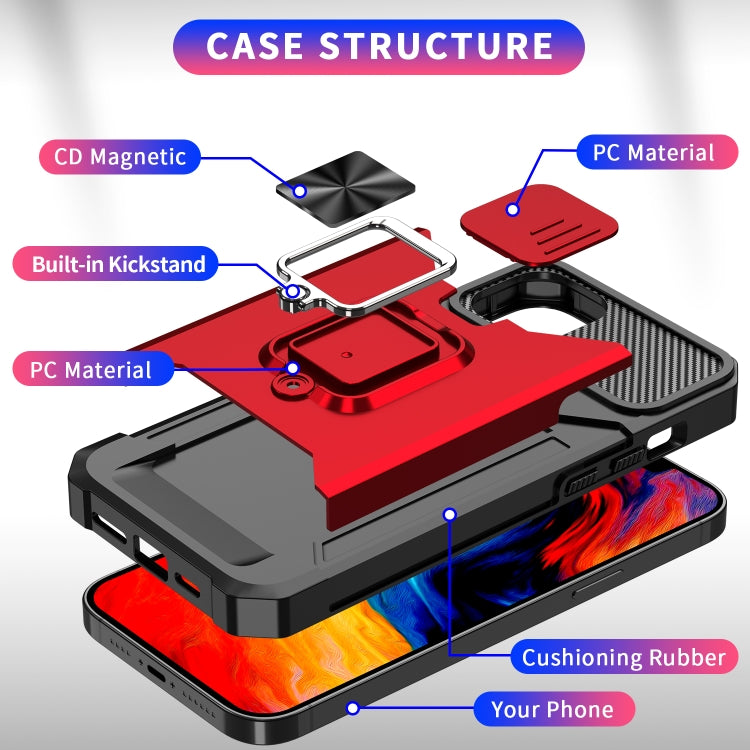 Sliding Camshield Card Phone Case, For iPhone 14 Plus