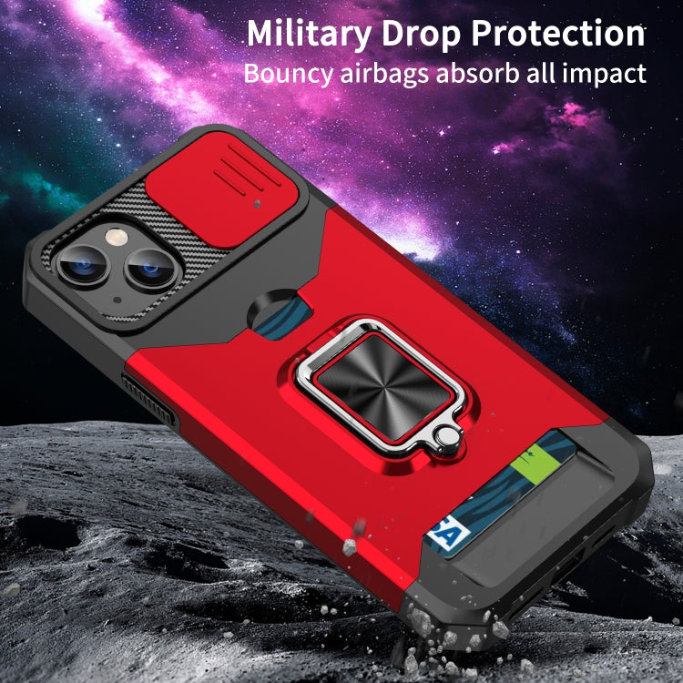 Sliding Camshield Card Phone Case, For iPhone 14 Plus