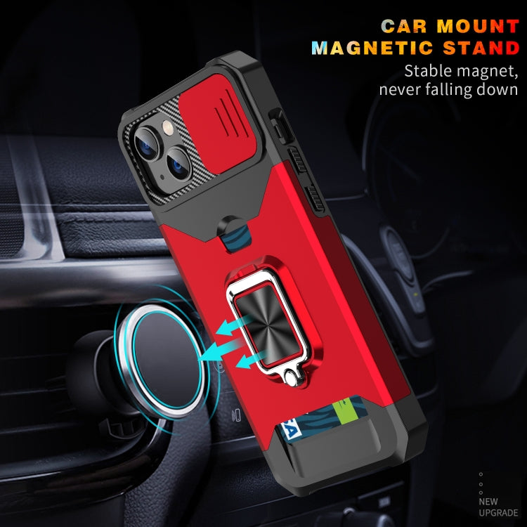 Sliding Camshield Card Phone Case, For iPhone 14 Plus